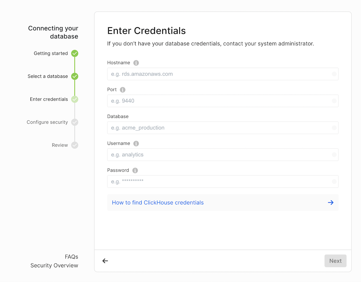 Учетные данные